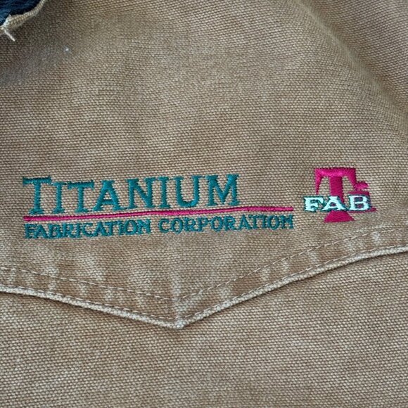 Vtg Carhartt Santa Fe Jacket Mens XL Brown J14 Faded Canvas Quilted 90s - Picture 10 of 16